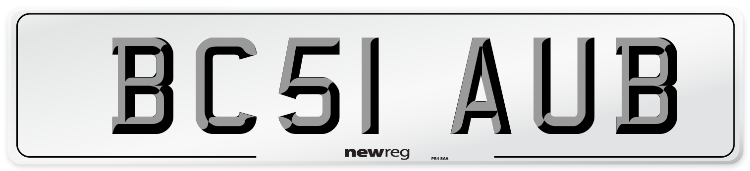BC51 AUB Number Plate from New Reg
